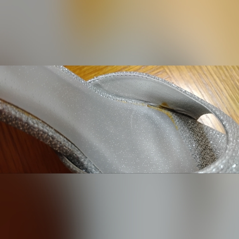 Dream pairs, Silver Glitter block heel sandal size 9 - Picture 7 of 16